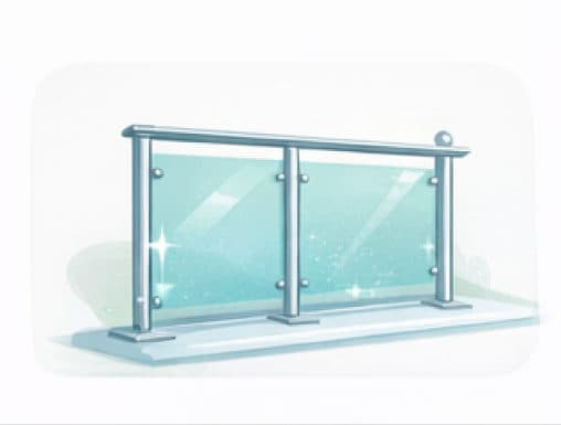 Glass railing cleaning