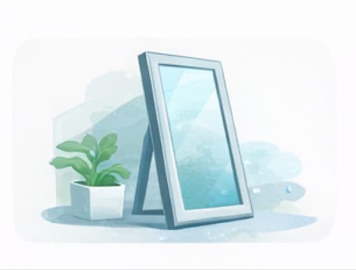 Illustration of mirror cleaning service