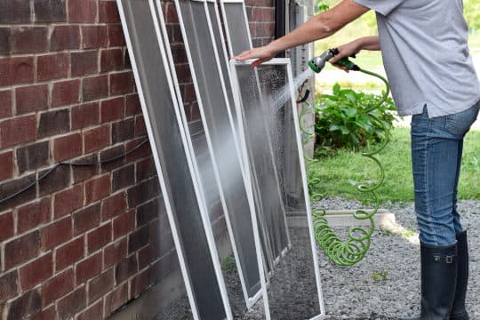 Illustration of screen cleaning service