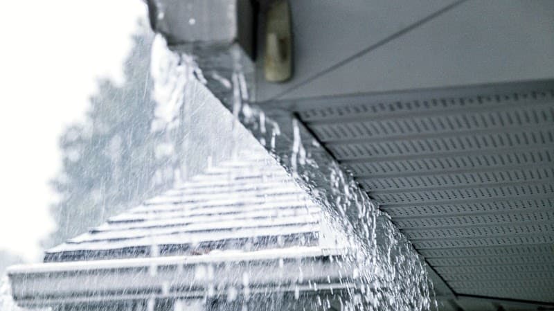 Eavestrough on a residential home